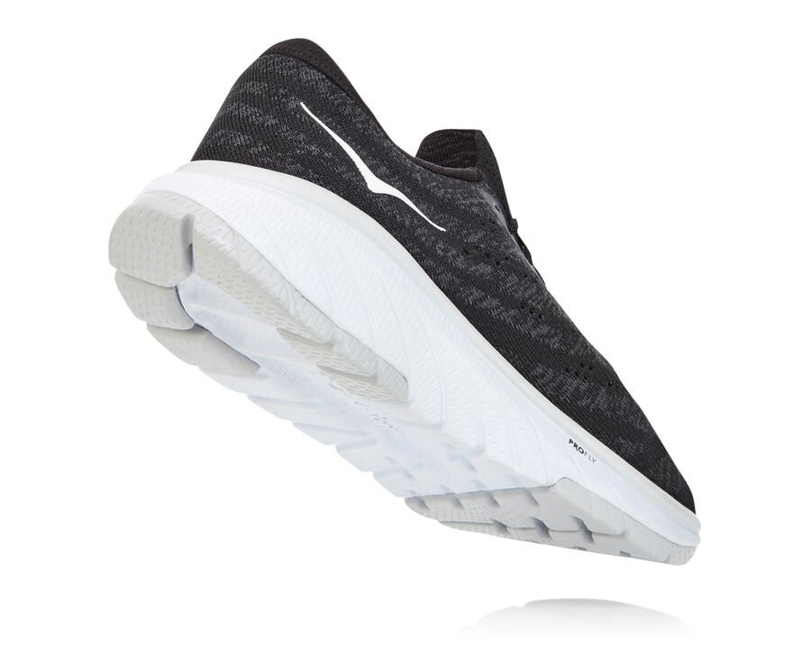 Hoka One One Walking Shoes Womens Black/White - Cavu 3 - 43095HLPN